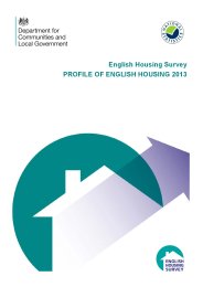 English housing survey - profile of English housing 2013