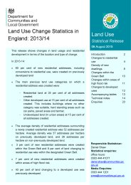 Land use change statistics in England: 2013/14