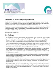 English housing survey bulletin - issue 13