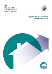 English housing survey - headline report 2014-15