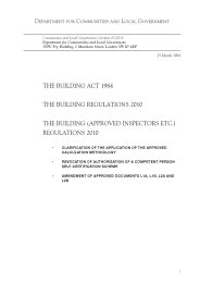Building act 1984. The Building regulations 2010. The Building (approved inspectors etc.) regulations 2010