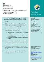 Land use change statistics in England: 2014/15