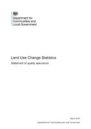 Land use change statistics - statement of quality assurance