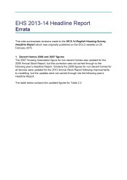 English housing survey - headline report 2013-14: errata