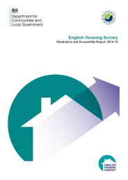 English housing survey - adaptations and accessibility report, 2014-15