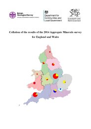 Collation of the results of the 2014 aggregate minerals survey for England and Wales