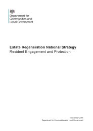 Estate regeneration national strategy - resident engagement and protection