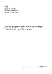 Estate regeneration national strategy - the role of local authorities