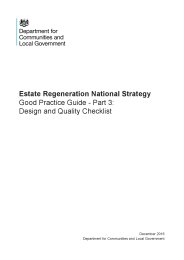 Estate regeneration national strategy. Good practice guide - part 3: design and quality checklist