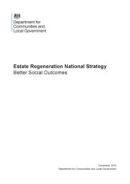 Estate regeneration national strategy - better social outcomes