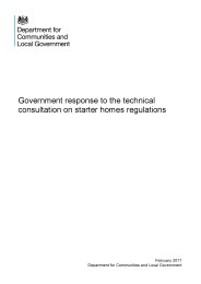 Government response to the technical consultation on starter homes regulations