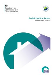 English housing survey - headline report, 2015-16