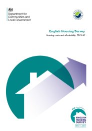 English housing survey - housing costs and affordability, 2015-16