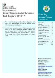 Local planning authority green belt: England 2016/17