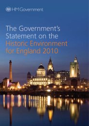 Government's statement on the historic environment for England 2010