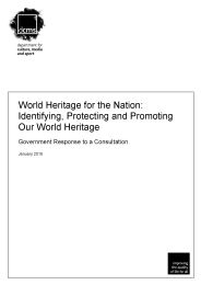 World heritage for the nation - identifying, protecting and promoting our world heritage: Government response to a consultation