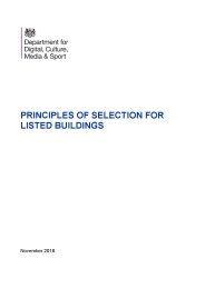 Principles of selection for listed buildings