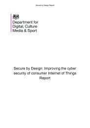 Secure by design: improving the cyber security of consumer Internet of Things report