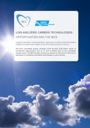 Low and zero carbon technologies: opportunities and the MCS