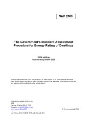 Government's Standard Assessment Procedure for energy rating of dwellings. 2009 edition incorporating RdSAP 2009. SAP 2009 rev October 2010