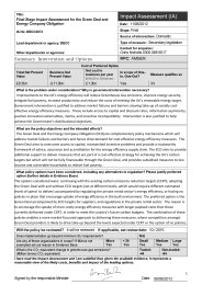 Final stage impact assessment for the Green deal and energy company obligation