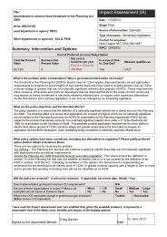 Amendment to electric lines threshold in the Planning Act 2008 - impact assessment