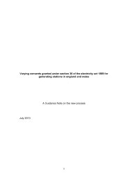 Varying consents granted under section 36 of the Electricity Act 1989 for generating stations in England and Wales - a guidance note on the new process