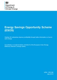 Energy savings opportunities scheme (ESOS) - helping UK enterprises improve profitability through better information on how to save energy - Consultation on implementation of Article 8 of the European Union Energy efficiency directive ('energy audits')