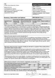 Energy savings opportunities scheme (ESOS): Impact assessment