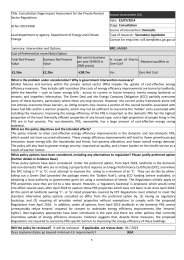 Consultation stage impact assessment for the private rented sector regulations