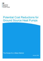 Potential cost reductions for ground source heat pumps
