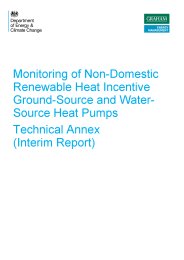 Monitoring of non-domestic renewable heat incentive ground-source and water-source heat pumps. Interim report. Technical annex
