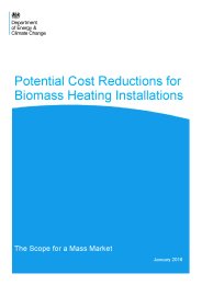 Potential cost reductions for biomass heating installations
