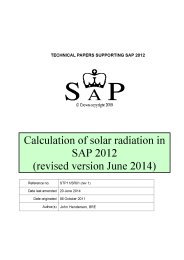 Changes to the calculation of solar radiation in SAP 2012