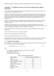 Appendix V: Calculation of energy use and costs using actual occupancy parameters