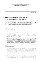 New guidance for local planning authorities: on European protected species and changes in licensing procedures