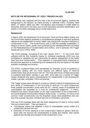 Note on the withdrawal of ICRCL trigger values