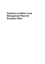 Guidance on water level management plans for European sites