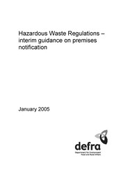 Hazardous waste regulations: Interim guidance on premises notification: Draft