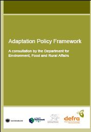 Adaptation policy framework (consultation)