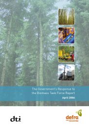 Government's response to the biomass task force report