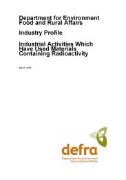 Industrial activities which have used materials containing radioactivity