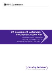 UK government sustainable procurement action plan - incorporating the government response to the report of the sustainable procurement task force