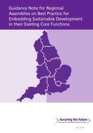 Guidance note for regional assemblies on best practice for embedding sustainable development in their existing core functions