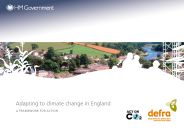 Adapting to climate change in England - a framework for action