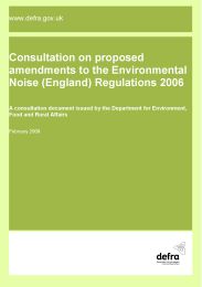 Consultation on proposed amendments to the Environmental Noise (England) Regulations 2006