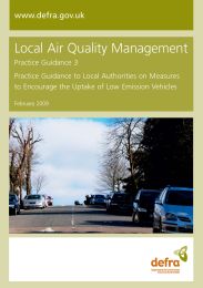 Local air quality management. Practice guidance 3 - practice guidance to local authorities on measures to encourage the uptake of low emission vehicles (February 2009 revision)