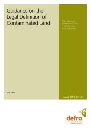 Guidance on the legal definition of contaminated land