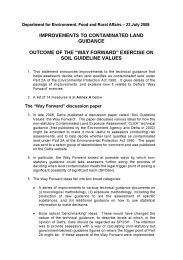 Improvements to contaminated land guidance - outcome of the 'way forward' exercise on soil guideline values