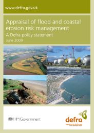 Appraisal of flood and coastal erosion risk management - a DEFRA policy statement